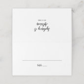 Eenvoudige kalligrafie bruiloft (Buitenkant ongevouwen)