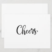 Eenvoudige kalligrafie | Cheers Weddenschap (Voorkant / Achterkant)
