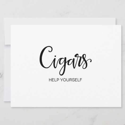 Eenvoudige kalligrafie | "Cigars" Weddenschap (Voorkant)