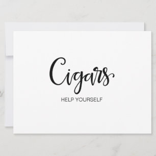 Eenvoudige kalligrafie   "Cigars" Weddenschap