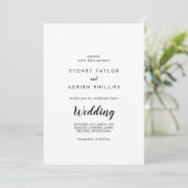 Eenvoudige kalligrafie Foto Informal Wedding Kaart (Staand voorkant)