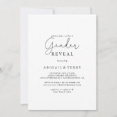Eenvoudige kalligrafie Geslacht Onthullen Partij Kaart (Voorkant)