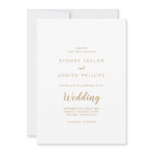 Eenvoudige kalligrafie|Gold Informal Wedding