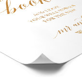 Eenvoudige kalligrafie Gold Weddenschap Poster (Hoek)