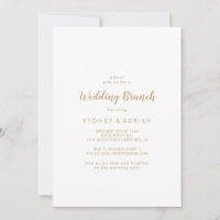 Eenvoudige kalligrafie | Gold Wedding Brunch