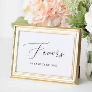 Eenvoudige kalligrafie landelijke huwelijksgunsten poster