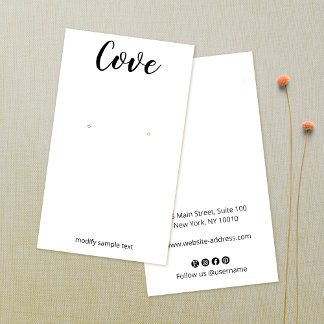 Eenvoudige kalligrafie lettertype dat juwelen verd visitekaartje