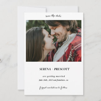 Eenvoudige kalligrafie minimalist Bewaar de datumf Save The Date