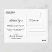 Eenvoudige kalligrafie Modern Business Briefkaart (Achterkant)