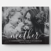 Eenvoudige kalligrafie 'Moeder' Keepomwille Foto Fotoplaat (Voorkant)