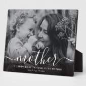 Eenvoudige kalligrafie 'Moeder' Keepomwille Foto Fotoplaat (Zijkant)