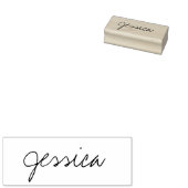 Eenvoudige kalligrafie naam rubberstempel (Gestempeld)