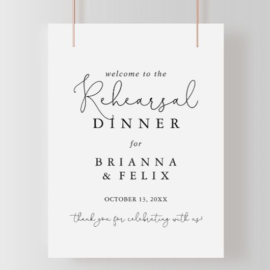 Eenvoudige kalligrafie repetitie binnenwelkomsttek poster