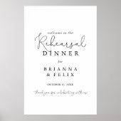 Eenvoudige kalligrafie repetitie binnenwelkomsttek poster (Voorkant)