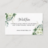 Eenvoudige kalligrafie Rustic Greenery Floral Wedd Visitekaartje (Voorkant)