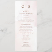 Eenvoudige kalligrafie rustieke bruiloft menu (Voorkant)