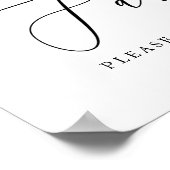 Eenvoudige kalligrafie Rustieke trouwprogramma-waa Poster (Hoek)