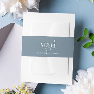 Eenvoudige kalligrafie Script Ampersand Monogram Uitnodigingen Wikkel