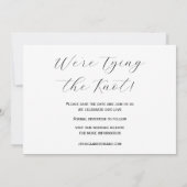 Eenvoudige kalligrafie Script Modern Minimal Chic Save The Date (Achterkant)
