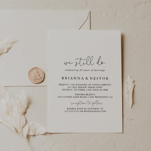 Eenvoudige kalligrafie We doen nog steeds gelofte Kaart