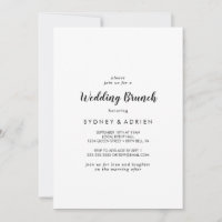 Eenvoudige kalligrafie Weddenschap Brunch Uitnodig