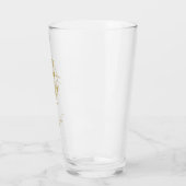 Eenvoudige kalligrafische gouden 50ste verjaardag glas (Links)