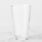 Eenvoudige kalligrafische gouden 50ste verjaardag glas (Rechts)