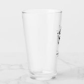 Eenvoudige kalligrafische zwart 30e verjaardag glas (Rechts)