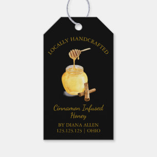 Eenvoudige Kaneel Infusie Honing Hang Label l Zwar Cadeaulabel