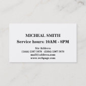 Eenvoudige kapper visitekaartje (Achterkant)