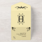 Eenvoudige karnemelk en zwarte triviste rsvp bruil all in one uitnodiging (Buitenkant)