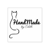 Eenvoudige kat handgemaakt 	rubberstempel (Afrduk)