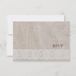 Eenvoudige Keltische trouw-RSVP kaart