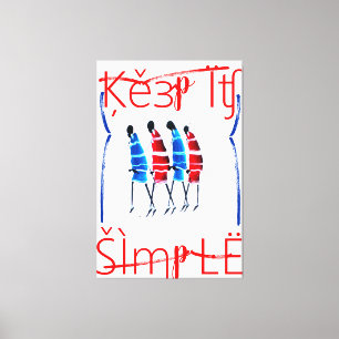 Eenvoudige Keniaanse Maasai-stickers Canvas Afdruk