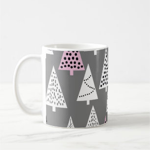 Eenvoudige kerst: Abstract boompatroon Koffiemok