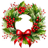 Eenvoudige kerst botanisch cadeaupapier