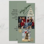Eenvoudige Kerst Foto Collage Vakantiekaart Feestdagenkaart (Voorkant / Achterkant)