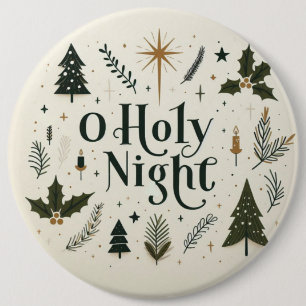 Eenvoudige Kerst of Heilige Nacht Ronde Button 6,0 Cm
