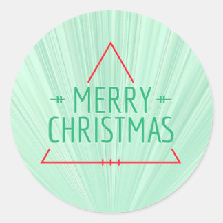 Eenvoudige Kerst Ronde Sticker
