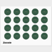 Eenvoudige Kerst Ronde Sticker (Vel)