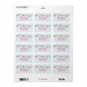 Eenvoudige Kerst String Lights Custom Etiket (Full Sheet)
