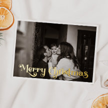 Eenvoudige kerst volledige foto Merry Christmas Go
