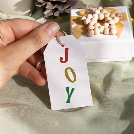 Eenvoudige Kerst Vreugde Vakantie Cadeaulabel