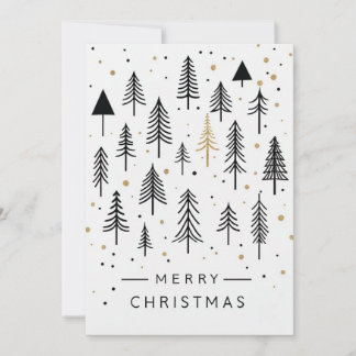 Eenvoudige kerstbomen Vrolijk kerstfeest Feestdagenkaart
