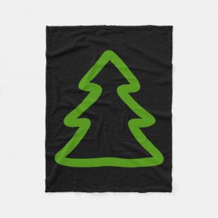 Eenvoudige kerstboom fleece deken