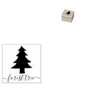 Eenvoudige kerstboom 	rubberstempel (Gestempeld)