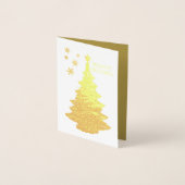 Eenvoudige kerstboom seizoenen Groeten Vakantie Folie Kaarten (Voorkant)