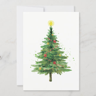 Eenvoudige kerstboom | Vakantiediner Kaart