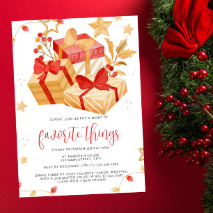 Eenvoudige Kerstcadeau Dozen Favoriete Dingen Fees Kaart
