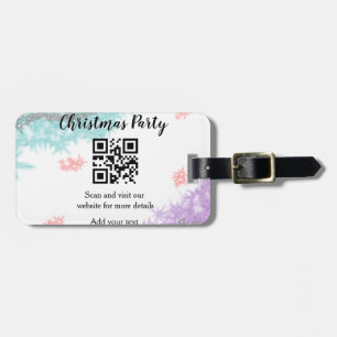 Eenvoudige kerstfeest website barcode QR voeg naam Bagagelabel